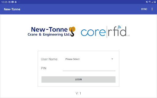 Android application New-Tonne Lifting Inspections screenshort