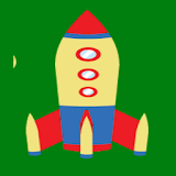 Doodle space ship arcade icon
