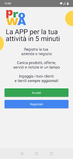 Android application ProWA screenshort