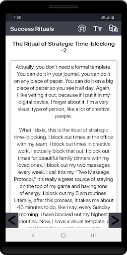 Success Rituals Screen 3