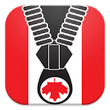 Canada flag zipper lockscreen icon