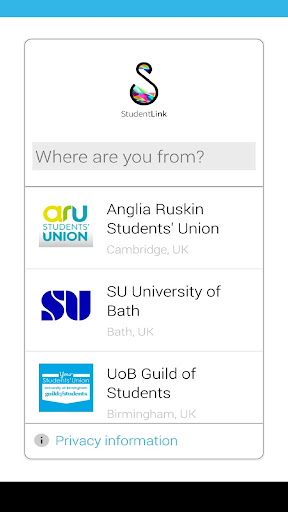 Android application StudentLink screenshort
