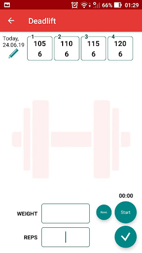 LIFTIT! Workout Tracker Screen 2