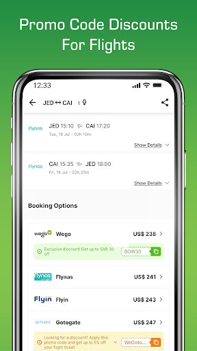 Screenshot of Wego - Flights, Hotels, Travel