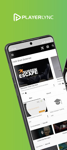 Android application PlayerLync screenshort