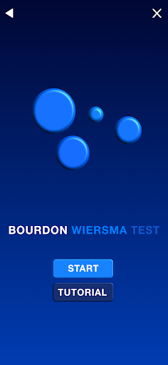Android application Bourdon Wiersma Test screenshort