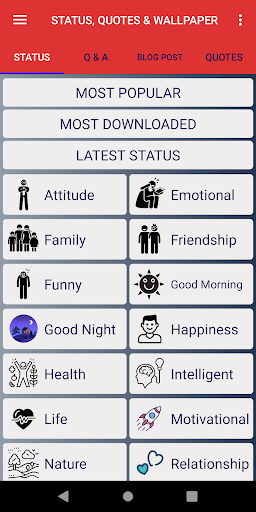 Android application Wallpaper Quotes Status Videos screenshort