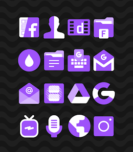 Roxo - Captura de tela do pacote de ícones