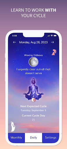 My Moontime Period Tracker Screen 3