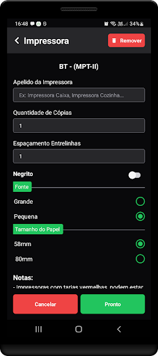 WhatsMenu Impressora Screen 3