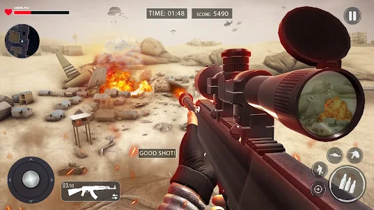 WW2 Sniper: 게임 어드벤처 온라인 슈팅 저격