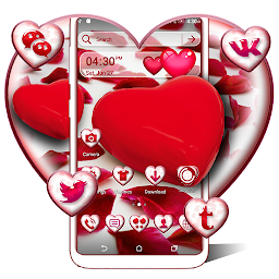 صورة رمز Red Heart Theme Launcher