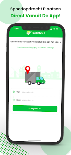 Android application Pakket2Go screenshort