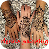 Henna painting icon