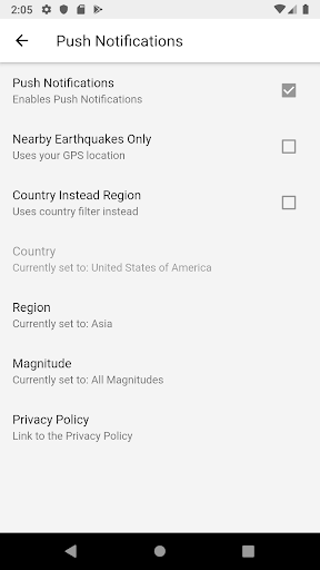 Seismos: Worldwide Earthquake Screen 3