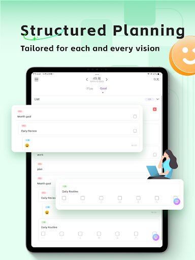 Screenshot of Elisi - Structured planner