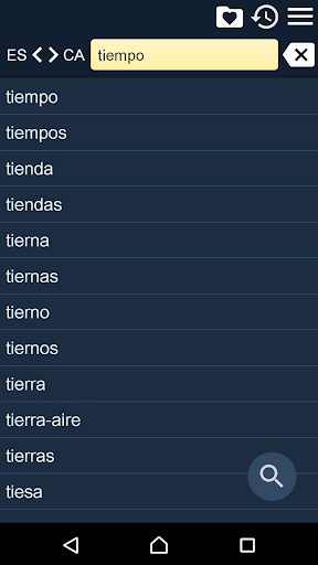 Android application Castellan Catalan Dictionary screenshort