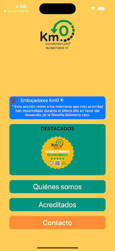 Android application Km 0 screenshort