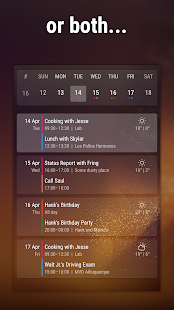 Event Flow Calendar Widget Screenshot