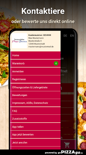Donauwörther Pizza Service Don Screen 3