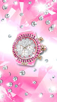 screenshot of Pink Luxury Watch Theme