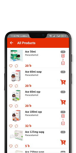 Android application Click Pharma screenshort