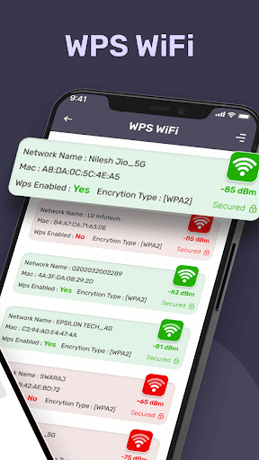 WPS WPA Tester - WIFI Analyzer Screen 2