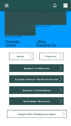 Android application CLC Convention 2023 screenshort