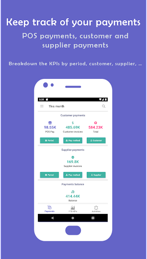 Odoo report Invoice and POS KPI