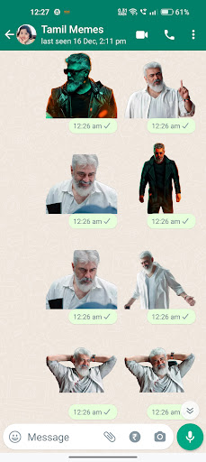 Ajith Thunivu Stickers Screen 3