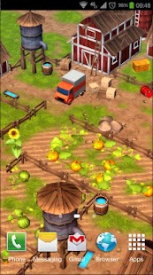 Мультфильм Ферма 3D Живые Обои Скриншот