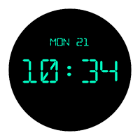 Retro Day Date LCD Watch Face.