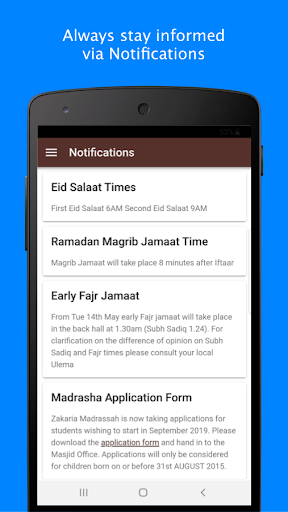 Zakaria Masjid - Prayer Timeta
