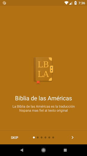 Android application Biblia de las Americas LBLA screenshort