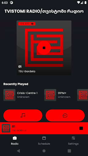 Android application TVISTOMI RADIO screenshort