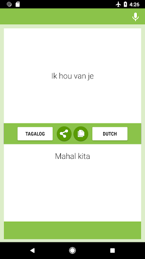 Tagalog-Dutch Translator Screen 2