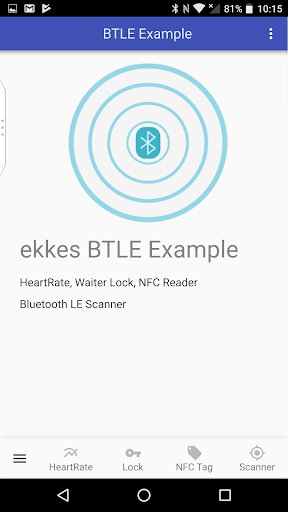 Android application ekkes BTLE example screenshort