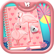 Flamingo Diary With A Lock