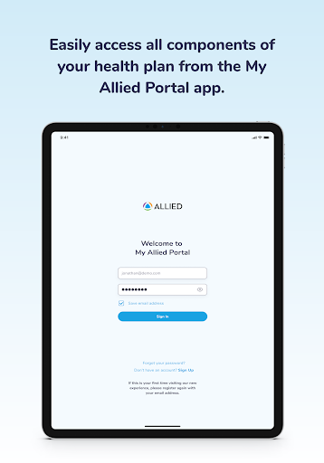 Screenshot of My Allied Portal
