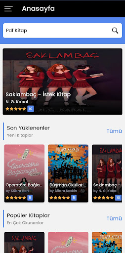 Android application Pdf Kitap Oku screenshort