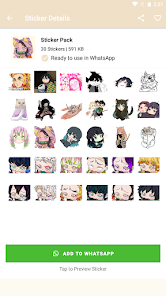 Screenshot 3 Demon Slayer Stickers for WSP android