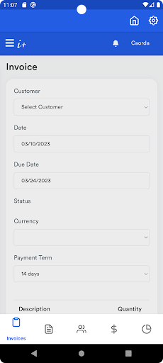 Invoice+ Screen 2