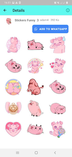 PIG Stickers Funny WASticker Screen 2