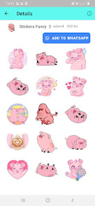 Captura de Pantalla 2 PIG Stickers Funny WASticker android
