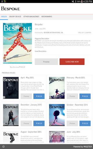 Screenshot of Bespoke