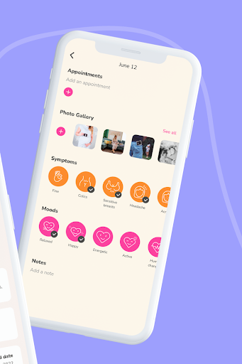 Screenshot of Pregnancy Tracker App - EMA