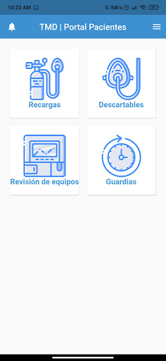 Android application TMD Pacientes screenshort