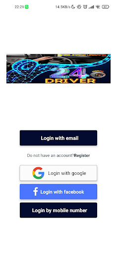 Android application 24h driver motorista screenshort