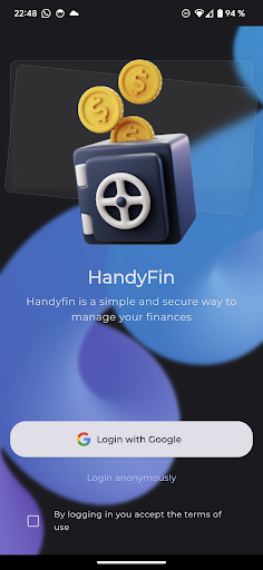 Android application Handyfin - Personal expenses screenshort