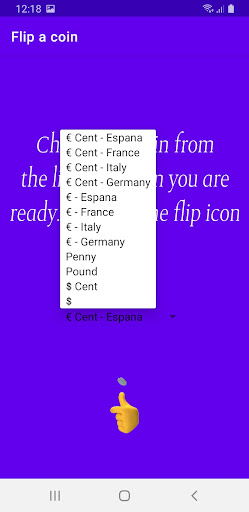 Flip a coin Screen 2